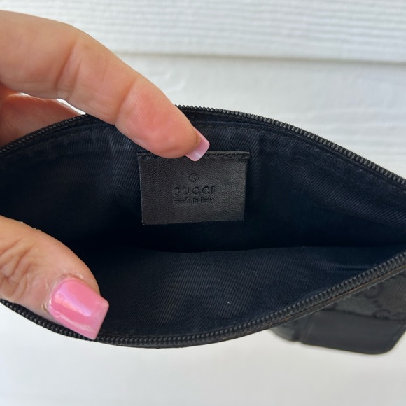 Gucci Black Monogram Pouch - Picture 3 of 4